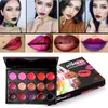 Brillant à lèvres mode rouge à lèvres Palette imperméable longue durée Pigment Style gothique noir violet dames Sexy 15 couleurs Palettes de maquillage