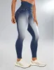 Leggings pour femmes Gilrs Denim Imprimer Taille haute Yoga Sports Fitness Pantalons Plus Taille Femmes Pantalons