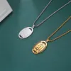 14k Yellow Gold Luck Arabic God Allah Pendant Necklace For Fashion Men Women Islamic Charm Islam Muslim Choker Jewelry Gifts