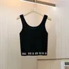 Kvinnors tank top väst ärmlös kvinna designer västar sommar tankar mode brev tryck sommar ärmlös pullover väst avslappnad sexig streetwear ce