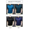 Polos pour hommes Brown Mode coréenne T-shirts Hommes Summer Thin Breath T-shirt à manches courtes Business Casual Turn-Down Anti-rides T-shirts