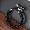 Charm Bracelets Special Design Chain Magnetic Buckle Genuine Leather Bracelet For Men Unisex Jewelry Accessories Birthday Party Gift