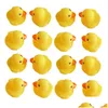 Bath Tools Accessories 3.5Cm Baby Water Duck Toy Sounds Mini Yellow Rubber Ducks Small-Duck Children Swiming Beach Gifts Toys Drop Del Dhlco