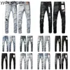 Jeans violet jeans slim ripped biker man sket skinny pantam créateur pile tendance mode marque vintage pant mens dm78