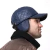 Ball Caps Hut Mit 1 Mode Dicke Warme Herren Leder Winter All-Match-Stücke Baseball Ohr Männer Frauen