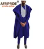 Afrikaanse herenkleding traditionele set voor avond trouwpak Agbada gewaad Dashiki shirts Ankara broek outfits AFRIPRIDE A022 201206547931