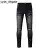 Purple Jeans Mens Designer ksubi Distressed Black Ripped Biker Fit Pantalons de motards pour hommes Design Streetwear Slim vrai N1XZ