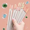 Chopsticks 1/2/5PCS High Temperature Wear-resistant Non-slip Amber Environmental Friendly Personality Kitchen Bar Supplies