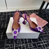 sandales à talons design chaussures pour femmes chaussures habillées satin pointu slingbacks pompes à nœud papillon cristal-tournesol chaussure à talons hauts chaussures de mariage de fête rouge de luxe