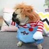 Abbigliamento per cani Divertenti vestiti per cuccioli di animali domestici Costumi di Halloween Abiti comici con set di coltelli Adorabili vestiti per feste per cani gatti