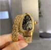 Relógio de quartzo ladras de alta qualidade do Dial Strap Set With Diamond Snake Snake Style Style Designer 23x34mm Tamanho Esporte Setwatches T75