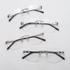 Güneş Gözlüğü Çerçeveleri Saf Titanyum Çıkarık Gözlükler Erkek Kadın Çerçevesiz Reçete Gözlükler Çerçeve Ultralight Düzensiz Gözlük Elmaslarla