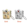 Porte-clés 12pcs porte-clés universel portable bijoux en plastique baptême anglais colliers mini pendentif cadeau accessoires catholique croix bible