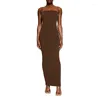 Casual Dresses Y2k Women Summer Strapless Dress Solid Color Off Shoulder Sleeveless Bodycon Going Out Evening Party