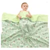 Couvertures F19F Double couche Couverture de bébé à pois Couverture imprimée animale pour filles garçons infantile enfant en bas âge dormir apaiser