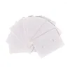 Ювелирные мешочки 100 шт. пустые серьги-гвоздики для ушей бирка бумажная карточка висит белый