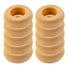 Table Cloth 10 Pcs Wooden Napkin Rings Decorative Circle Handmade Household Supply Pastoral