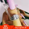 925 Sterling Silver Wedding Rings Set 3 In 1 Band Ring for Women Engagement Bridal Fashion Jewelry Finger Moonso R4627159f