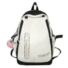 School Bags Light Luxury Backpack Youth Girls Leather Women's Large Capacity Women Handbag Patchwork Computer Bag