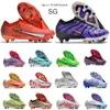 Crampons de football SG pour terrain mou MercurIal Vaporr TN Plus 15 Elite SG-PRO Ready Bright Crimson Blast Lucent Jaune Noir Violet Bleu Métallique Cuivre Chaussures de Football