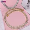 Hip Hop Fashion Jewelry Full Gems Gold Men S Sier Iced Out Diamond Mulheres Cuban Link Chain Colar