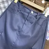 Rokken Voor Vrouwen Zakken Hoge Taille Effen Kleur A-lijn Cargo Rok Lente Amerikaanse Retro Minimalistische Streetwear Knop Dropship