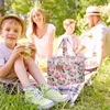 Servis camping utomhusväska picknick tote förvaring lunch isoleringslåda termiska kvinnor