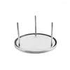 Kitchen Storage Stainless Steel 2 Tier Spices Turntable 360 Degree Rotating Fruit Tray Drop