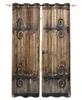 Vintage Farm Wood Door Rustic Modern Luxury Curtain vardagsrum Badrum Köksgardin Hushållsprodukter LJ2012247117661