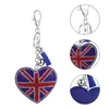 Anahtarlıklar 2 PCS Anahtarlık Dekorasyon Bayanlar Sırt Çantası Çantası Birliği Jack Dekoratif Kolye Kadınlar Çanta İngiliz Bayrak Yüzüğü Rinestonlar Miss