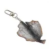 Keychains Funny Emulation Grilled Marine Fish Fillets Seafood Delicacies PVC Resin Pendant Key Chain Po Prop Model DIY Knapsack Jewelry