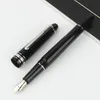 Penna stilografica a pistone 163/145 nuova di alta qualità con finiture in oro penna a inchiostro per calligrafia da ufficio con roller nero