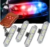 Remoto sem fio 4x3led ambulância polícia luz dc 12v luz de advertência estroboscópica para carro caminhão luz de emergência piscando bombeiros luzes 6957369