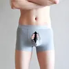 Onderbroek mannen Grappige Cartoon Ondergoed Mannen Ijs Zijde Bolle Pouch Boxershorts Creatieve Onderbroek Mannelijke Ademend Midden taille Slipje