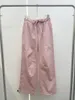 このバージョンで秋と冬のピンクの女性用パンツ2024パラシュートオーバーオールは本当に甘い731