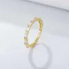 925 gümüş kız arkadaşı moissamite yüzüğü 14k gül altın baget bir şey kesilmiş bir dizi yarı oternal vaat grubu moissamit elmas alyans zarif bir gelin yüzüğü