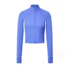 LU-089 Veste de Yoga pour femmes, manteau de Sport d'entraînement, veste de Fitness, vêtements de Sport à séchage rapide, haut solide, sweat-shirt zippé, vêtements de Sport, offre spéciale