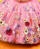 Flicka klänningar rosa tutu blommor applicerade nivåer tulle boll klänning små barn första födelsedagsfest tävlingen wedding klänning för pos