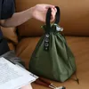 Aufbewahrungstaschen 1pc Lunch Bag Canvas Kordelzug Wärmedämmung und Kälte Hohe Kapazität Camping Student Büroangestellter