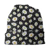 Bérets Sunshine Daisy Flower Skullies Bonnets Casquettes Streetwear Hiver Chaud Femmes Hommes Tricot Chapeau Adulte Unisexe Marguerites Floral Bonnet Chapeaux