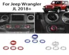 Aluminum Alloy Headlight And Air Conditioning Rotary Decorative ring Decoration Cover Fit for Jeep Wrangler JL Auto Interior Acces9391531