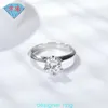 Bague de créateur Bague en diamant Bague d'amour Bagues Designer pour femmes Bague moissanite S925 Argent TIffanyitys Six Claw Same Style Mosang Stone Ring