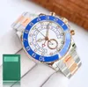 Orologi da uomo di alta qualità 6 colori quadranti più recenti 116680 116688 orologio da polso con movimento automatico con lunetta in ceramica blu e nera