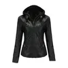 Womens Leather Faux S-4Xl Pu Jacket Lente Herfst Vrouwelijke jas Capuchon Rits Tweedelige Afneembare Dames Bovenkleding H80 Drop Delivery Ap Dhkyl