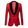 Mens Suits Blazers Fashion Red Pink Black White Blue Patterned Suit Slim Fit Groomsmen Tuxedos For Shawl Collar Jacket Drop Delivery A Dhdbq