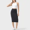 Kostenloser Versand Slim Fit Sport Yoga Rock sexy Rücken geteilt gewickelter Hüftrock für Frauen -Casu -Pendelstil