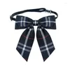 Brooches Retro Fabric Plaid Brooch Bow Tie British Shirt Dress Necktie Korean Fashion For Women Corsage Jewelry Accessories