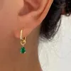 Dangle Earrings Water Droplets Drop For Women Personality Colored Crystal Carved Metal Brincos Jewelry Hyperbole Trendy Xmas Gift