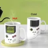 Tasses Machine de jeu tasse magique température couleur changeante inventive tasse sensible à la chaleur maison café lait en céramique cadeau pour les joueurs