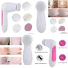 Health Gadgets 5 In 1 Mini Face Cleaning Exfoliator Spin Brush Beauty Care Mas Electric Facial Cleansing Skin Masr Drop Delivery Dh4S3